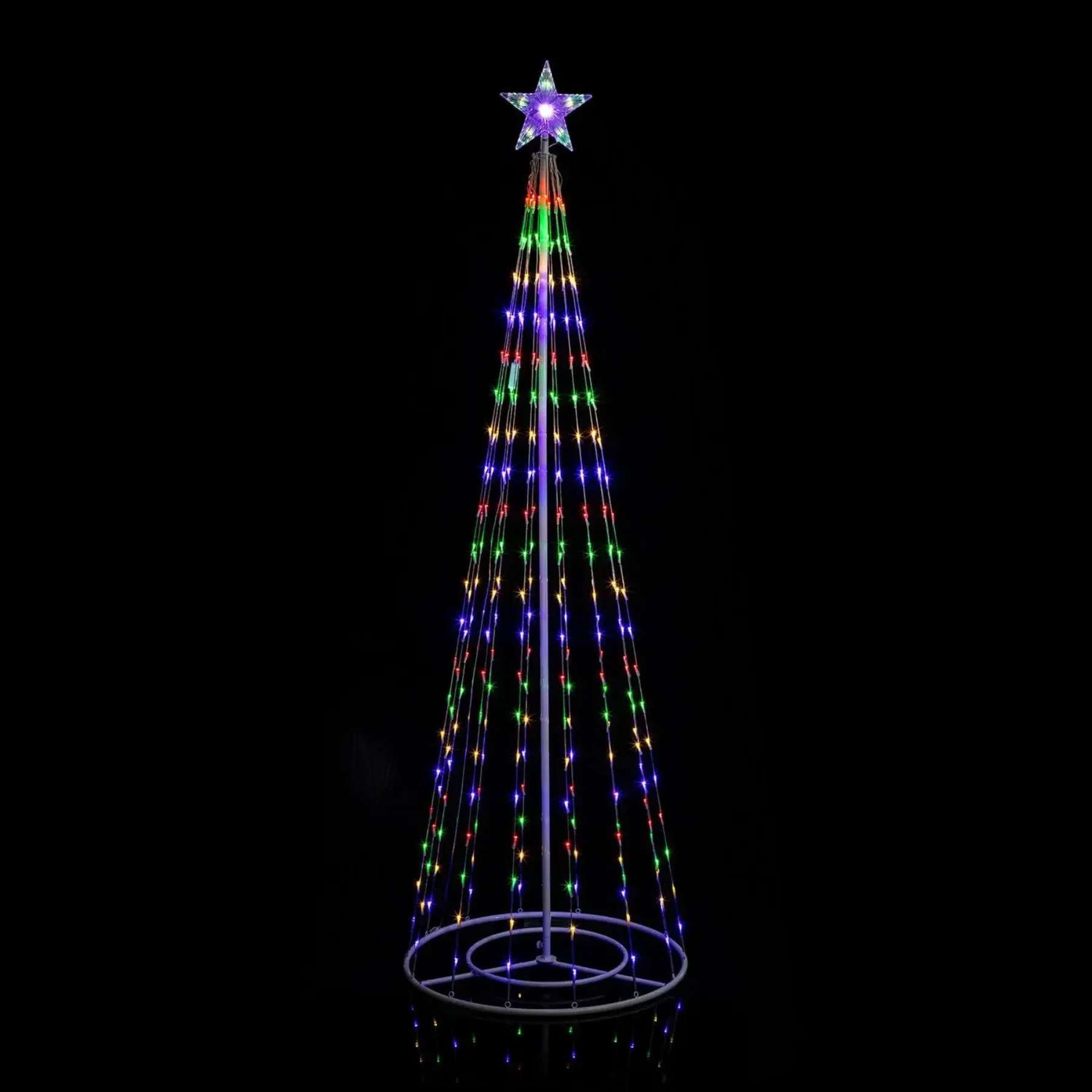 Arbol De Navidad Led Con Luces Integradas Plegable Estrella