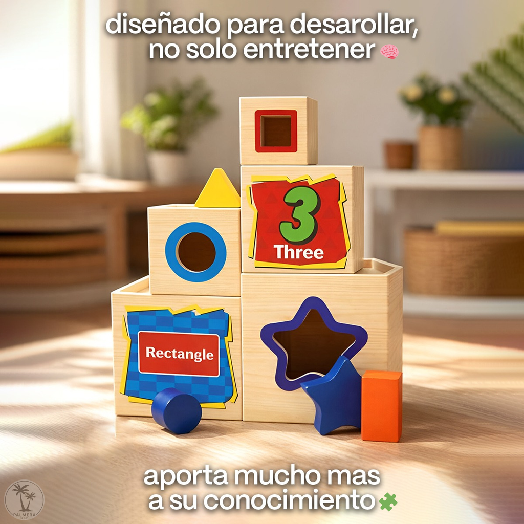 Juegos Didacticos Montessori Juguetes Para Encajar Cubo Aros
