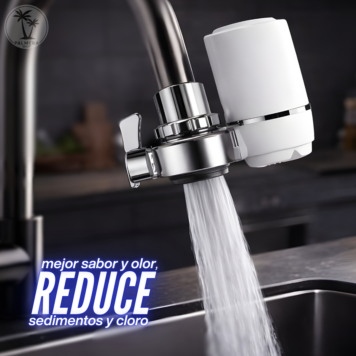 Purificadores De Agua Filtros Con Piedras Minerales Grifo Blanco No Requiere Corriente