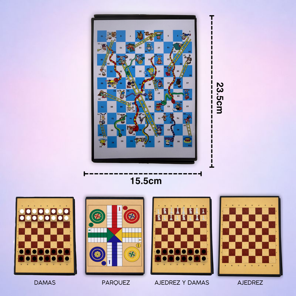 Juegos De Mesa Estrategia Mini Ajedrez Parques Magnetico 5-1