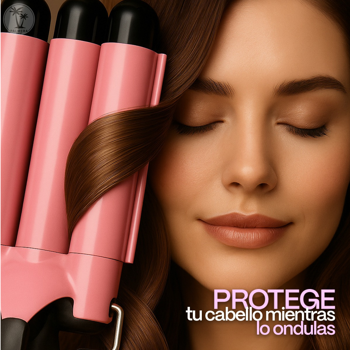 Pinza Rizadora De Cabello Waflera Rizador Sirena Ondulador