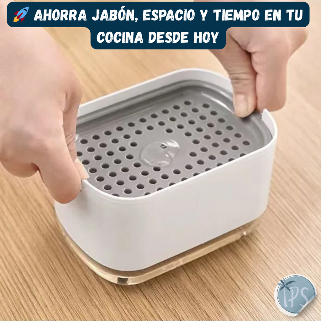 Dispensador Jabón Líquido WinCheers 369ml Con Esponja Manual Antideslizante