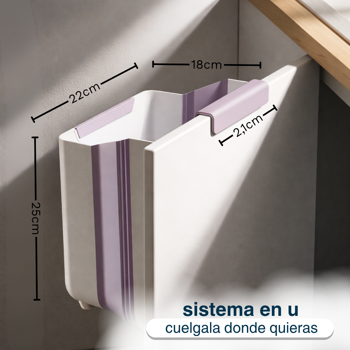 Caneca Basurero Bote Cocina Plegable Papelera Multiusos