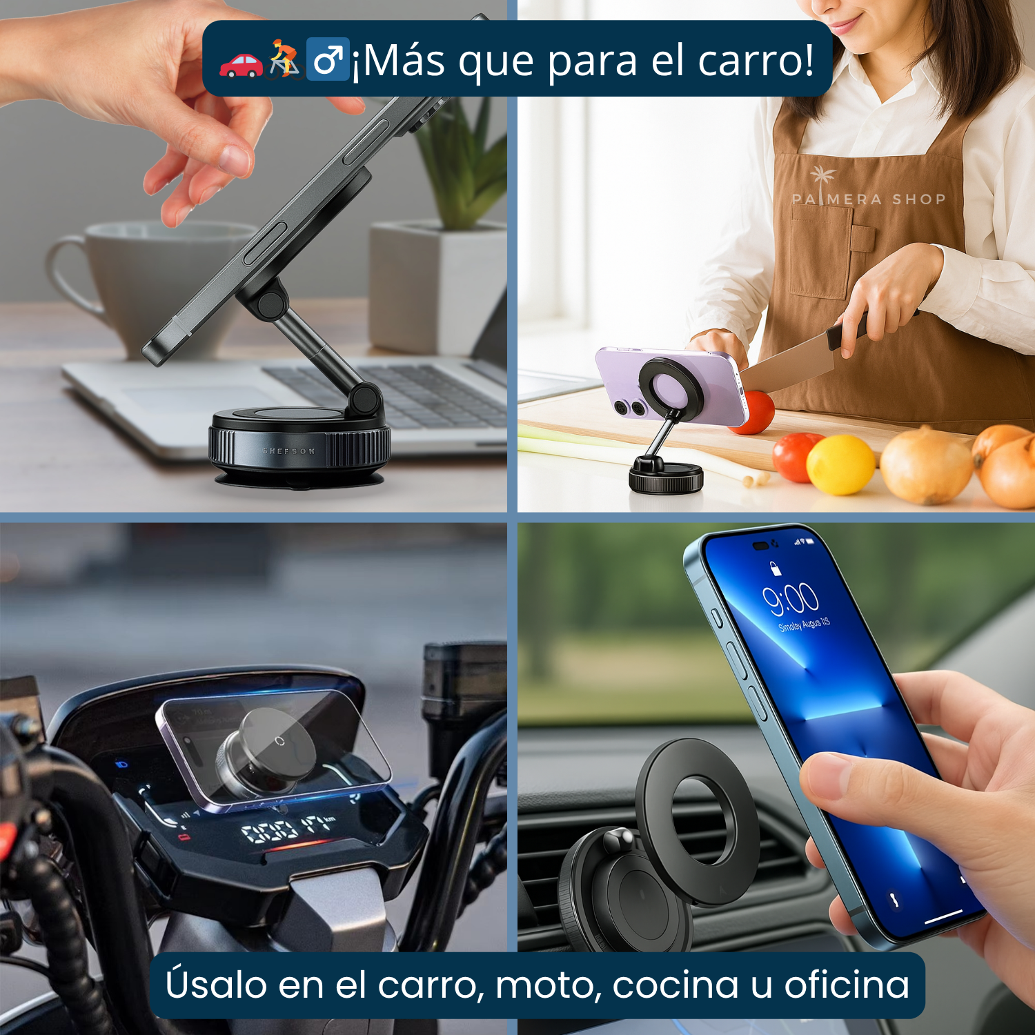 Soporte Porta Celular Holders Para Carro Moto Base De Iman