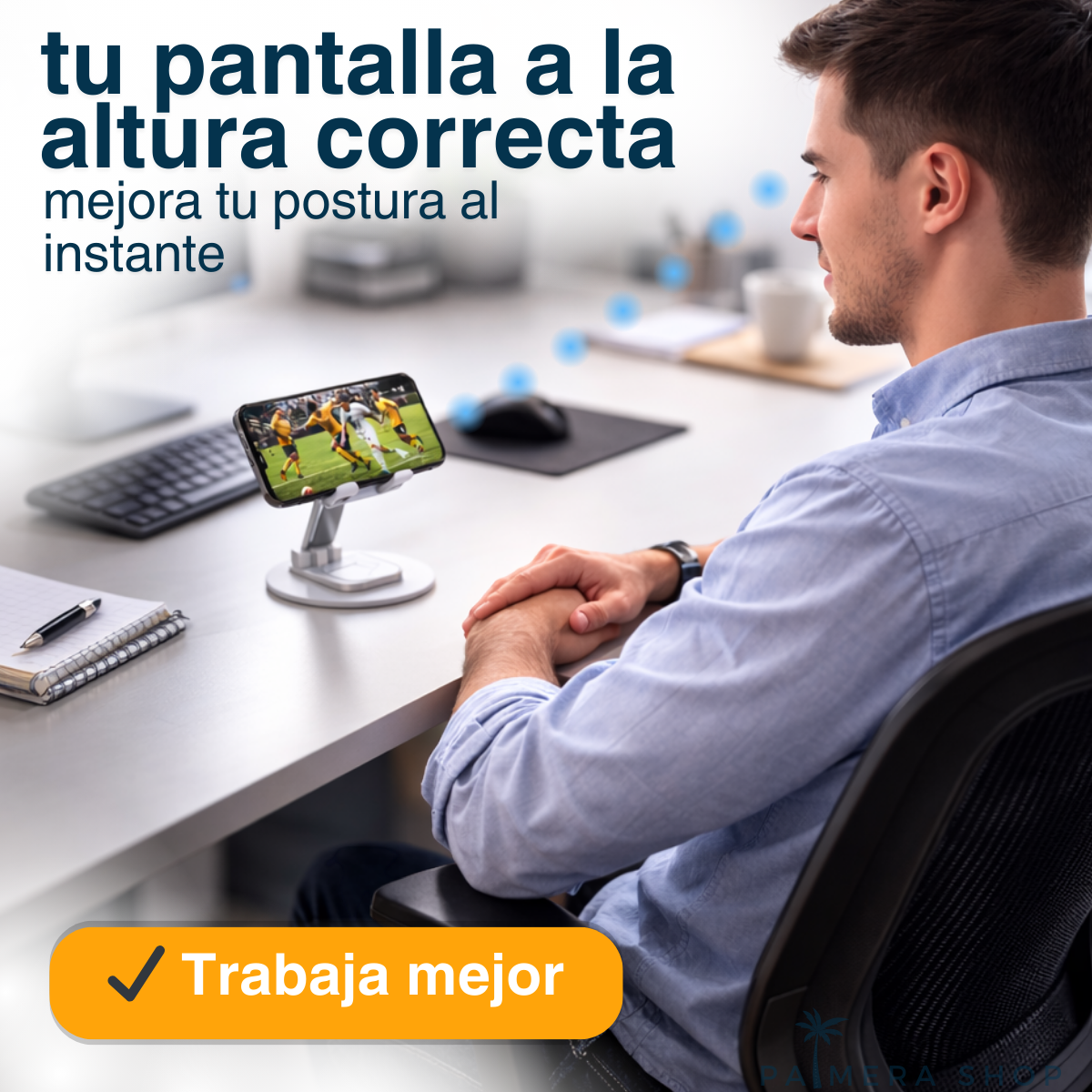 Soporte De Escritorio Para Celular Tablets Base Metalico