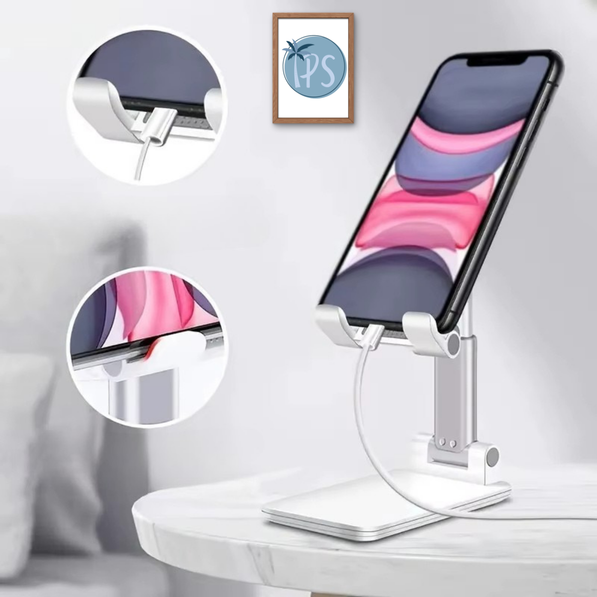 Soporte Base Celular, Tablet, Mesa Escritorio Ajustable