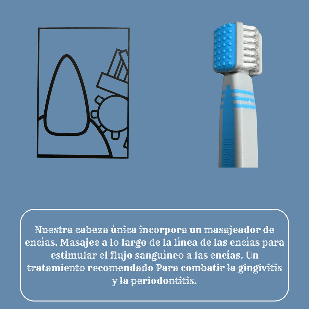 Cepillo De Dientes Para Mascota Limpiador Perro Gato Azul/gris