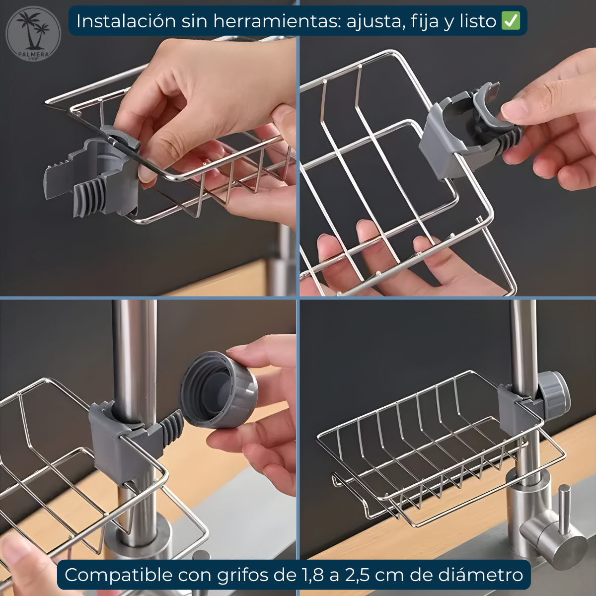 Soporte Para Esponja Lavaplatos Porta Organizador De Jabon