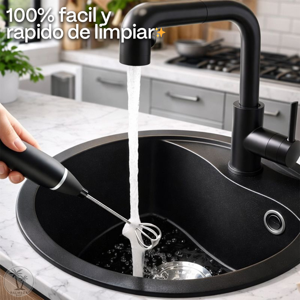 Batidor Eléctrico Portátil Mezclador Espumador De Leche Café