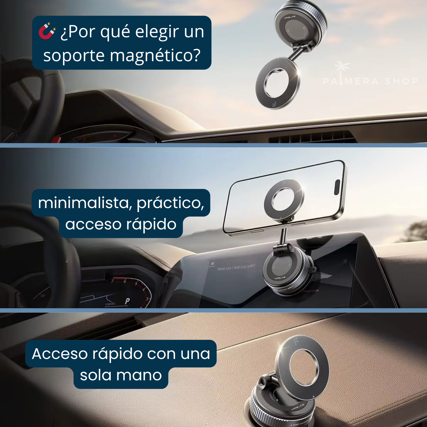 Soporte Porta Celular Holders Para Carro Moto Base De Iman