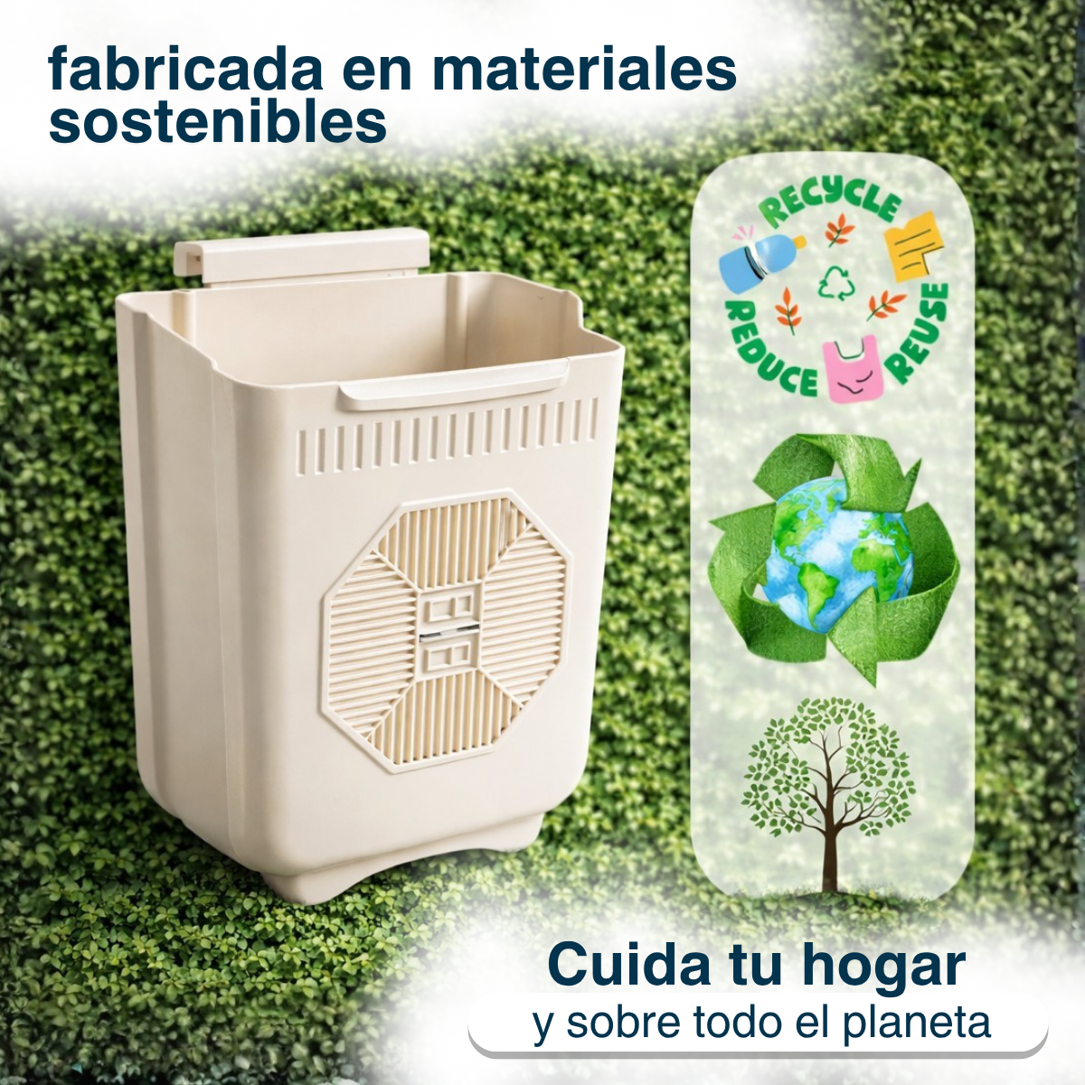 Caneca Basurero Bote Cocina Plegable Papelera Multiusos