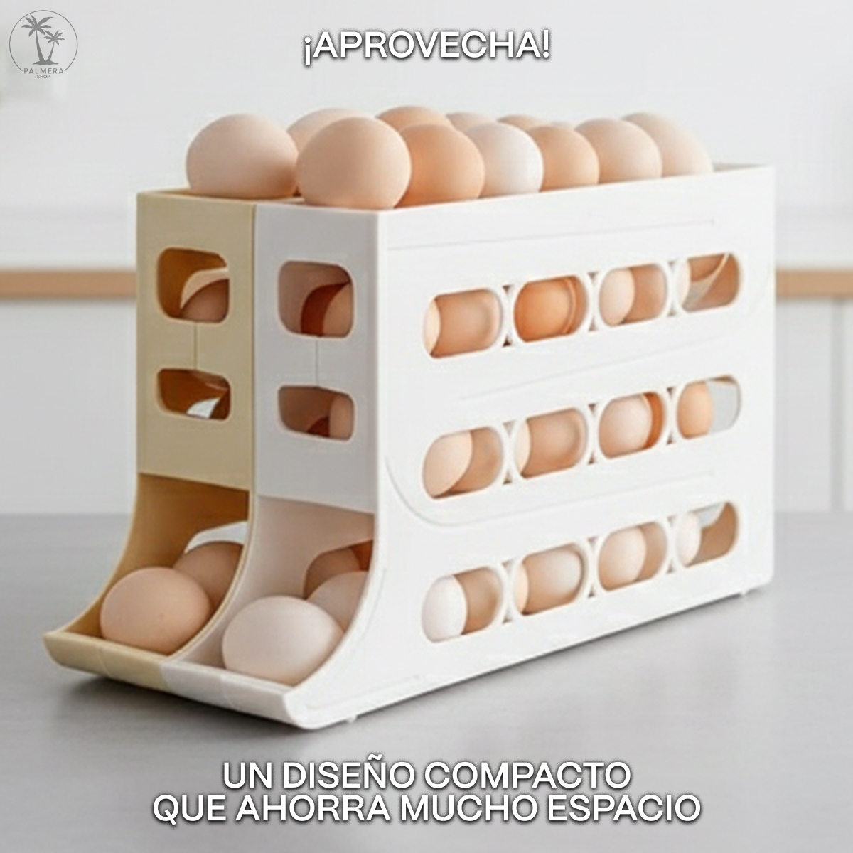 Huevera Organizador Cubeta Dispensador Porta Huevo Plastico
