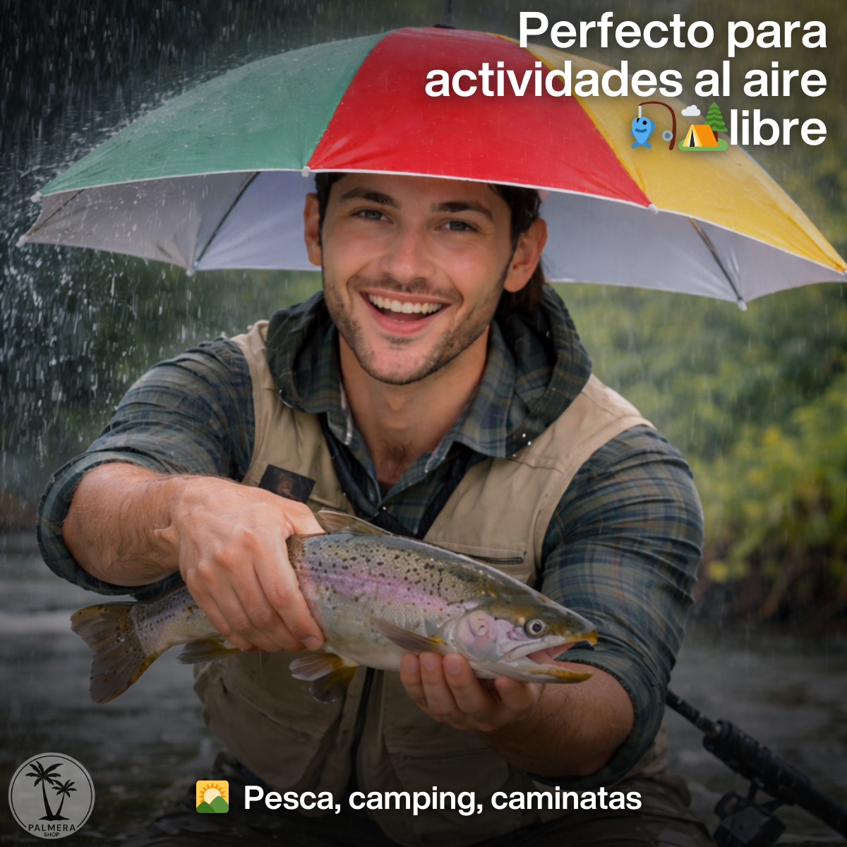 Sombrillas Para Cabeza La Cara El Sol Mini Paraguas Plegable Multicolor Sombrero