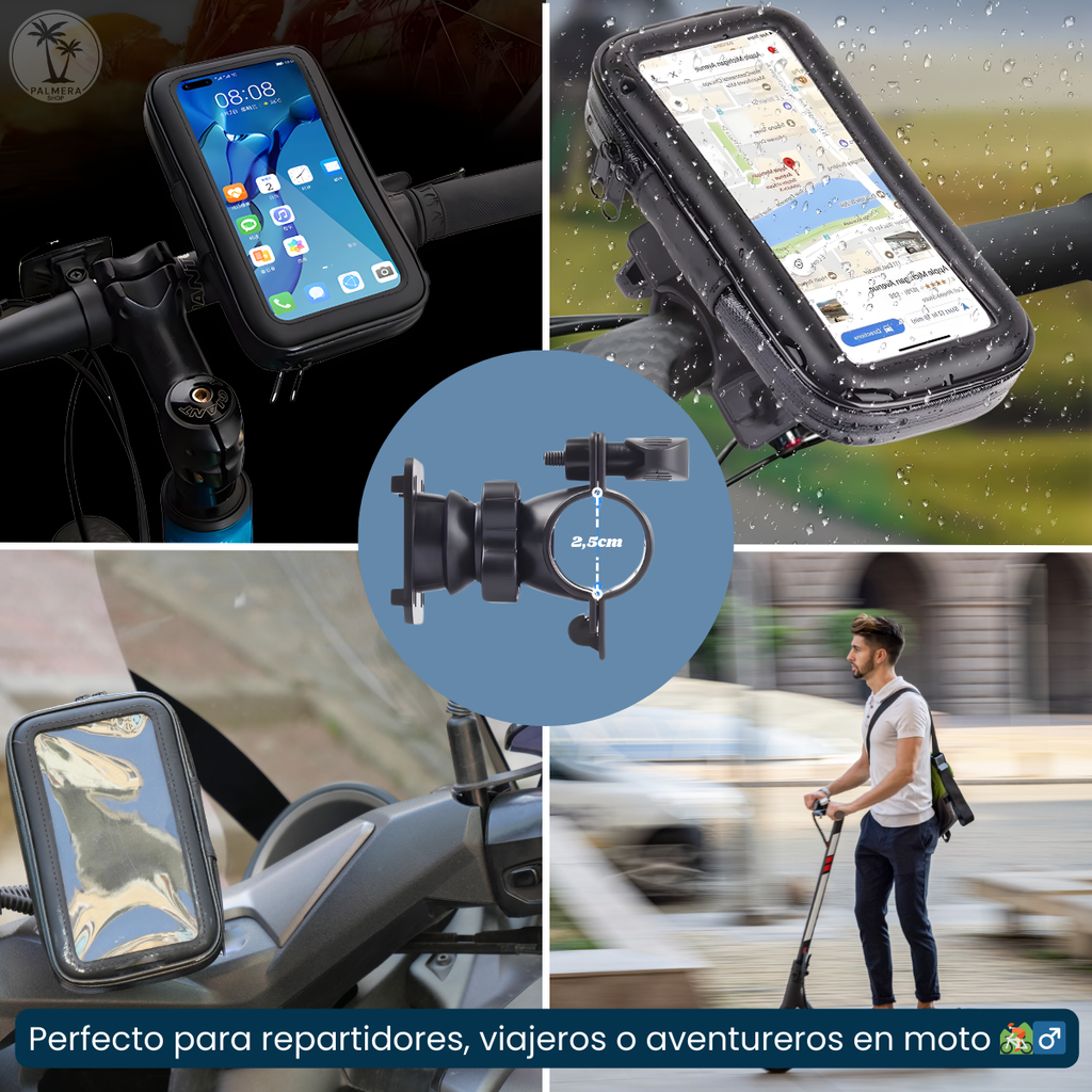 Soporte De Celular Para Moto Estuche Bicicleta Impermeable