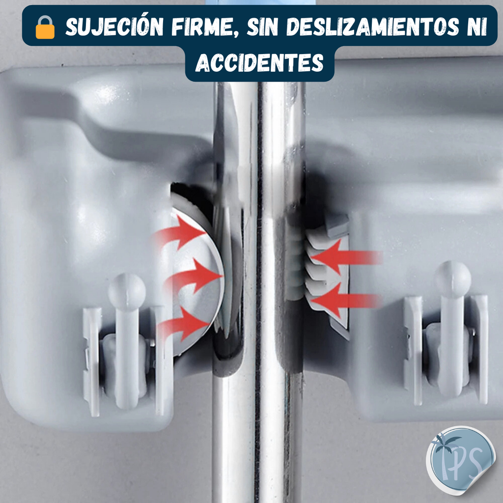 Organizador De Escobas Y Traperos Soporte Porta Trapeadores
