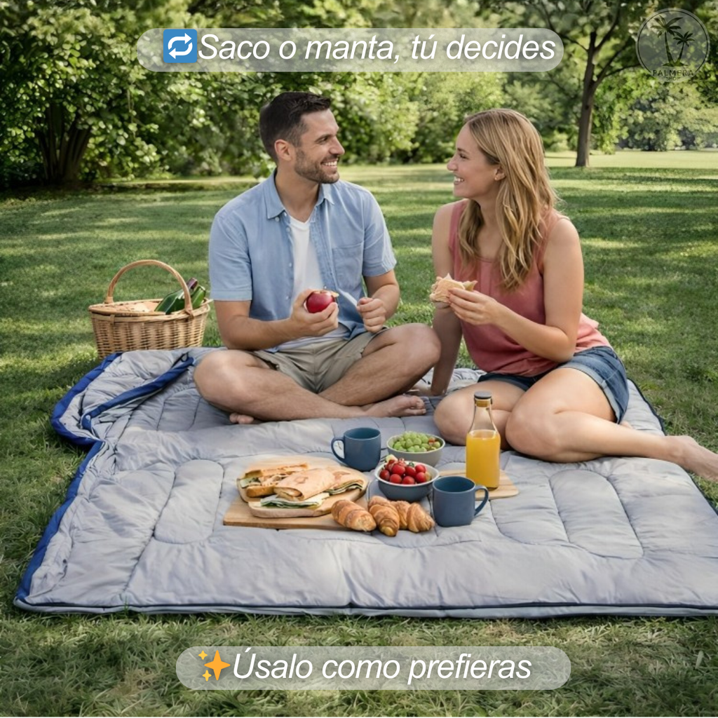 Sleeping Bag Para Camping Cama Colchon Saco De Dormir Bolsa Azul Derecho