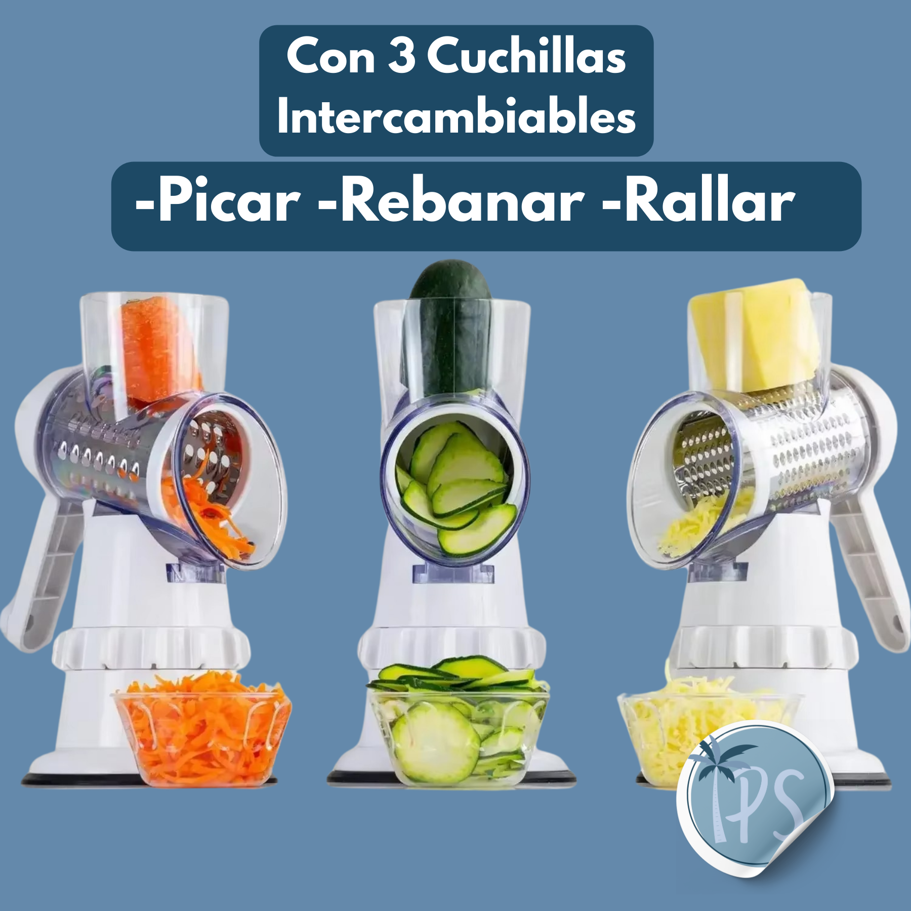 Mandolina Para Cocina Picadora De Verduras Molino Cortador