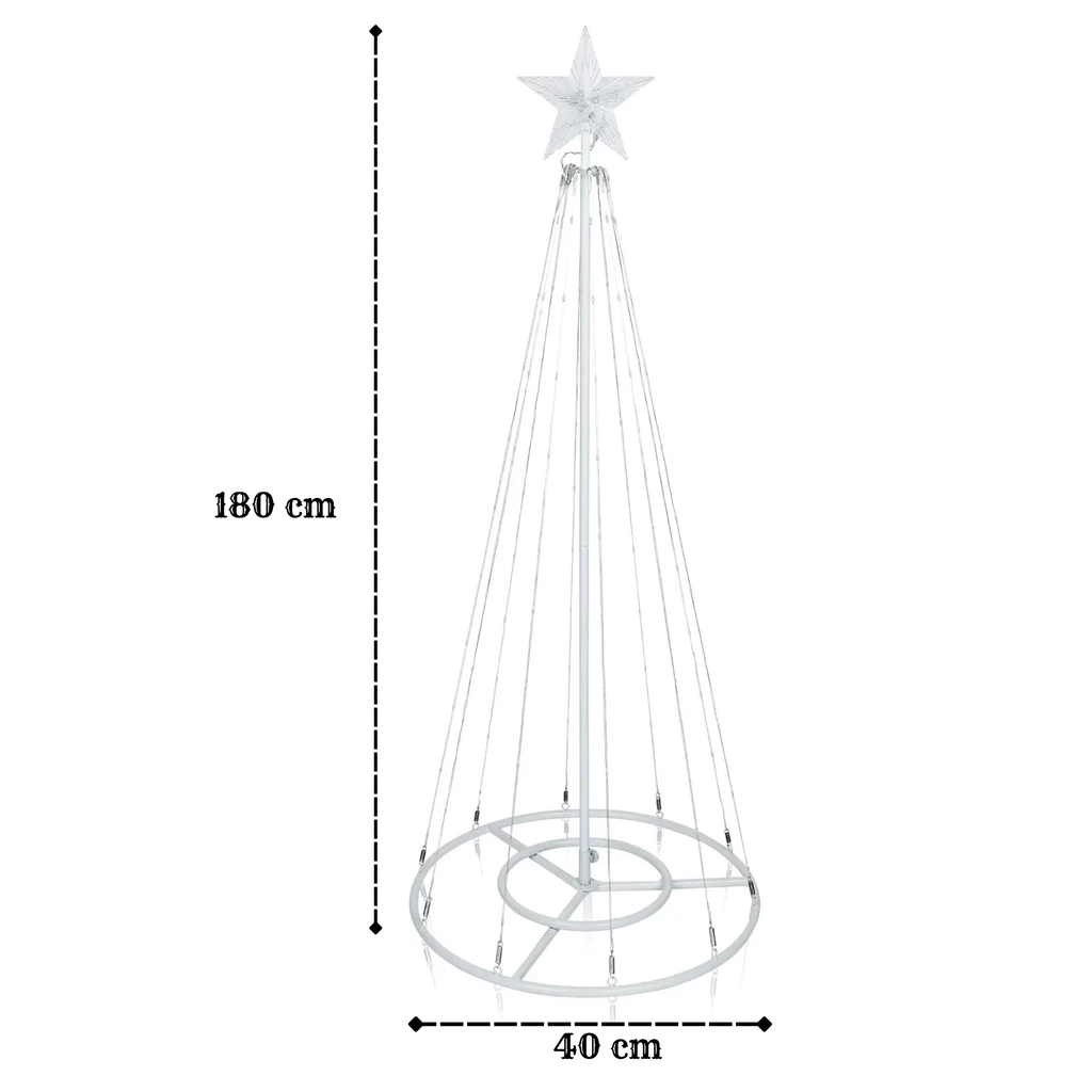 Arbol De Navidad Led Con Luces Integradas Plegable Estrella