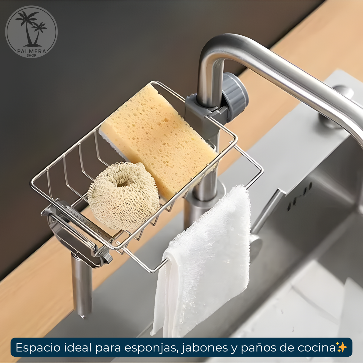 Soporte Para Esponja Lavaplatos Porta Organizador De Jabon