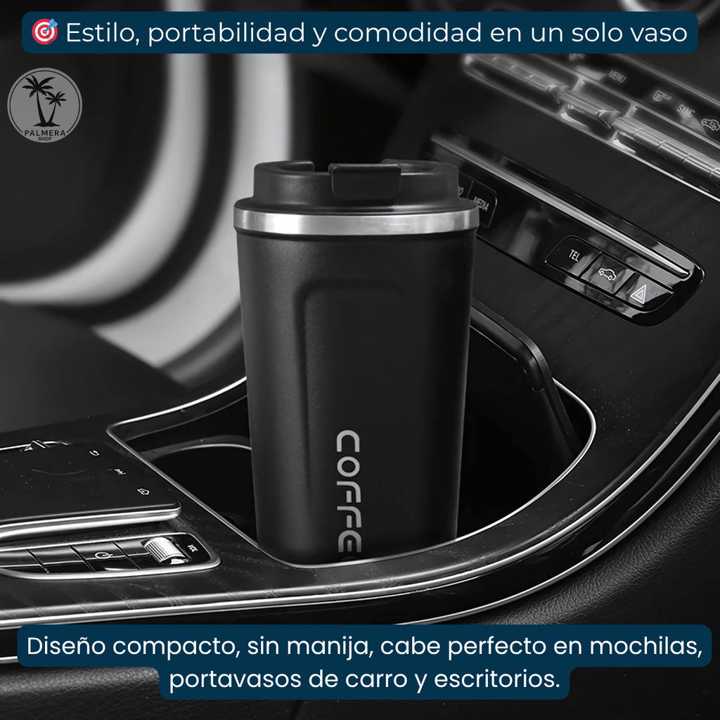 Vaso Con Tapa Para Cafe Termo Termico Acero Agua Personal