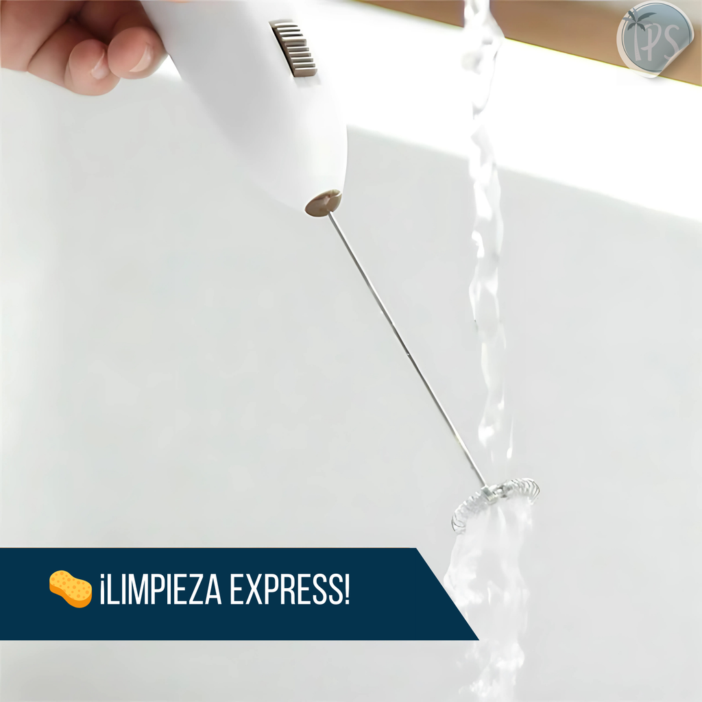 Batidor Eléctrico Portátil Mezclador Espuma Café Leche Huevo Gris Pila Aa 1500rpm