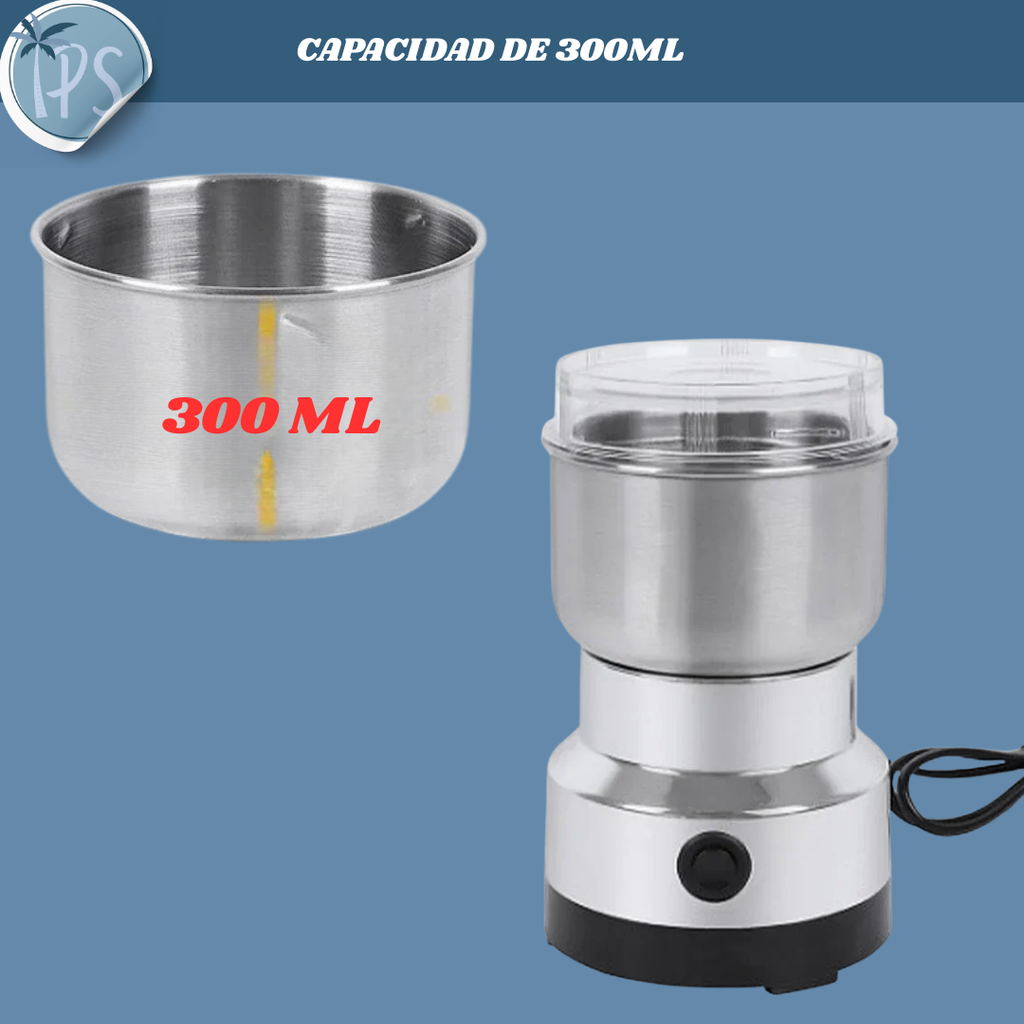 Molino Electrico Moledor De Cafe Maquina Molinillo Para Café Gris.