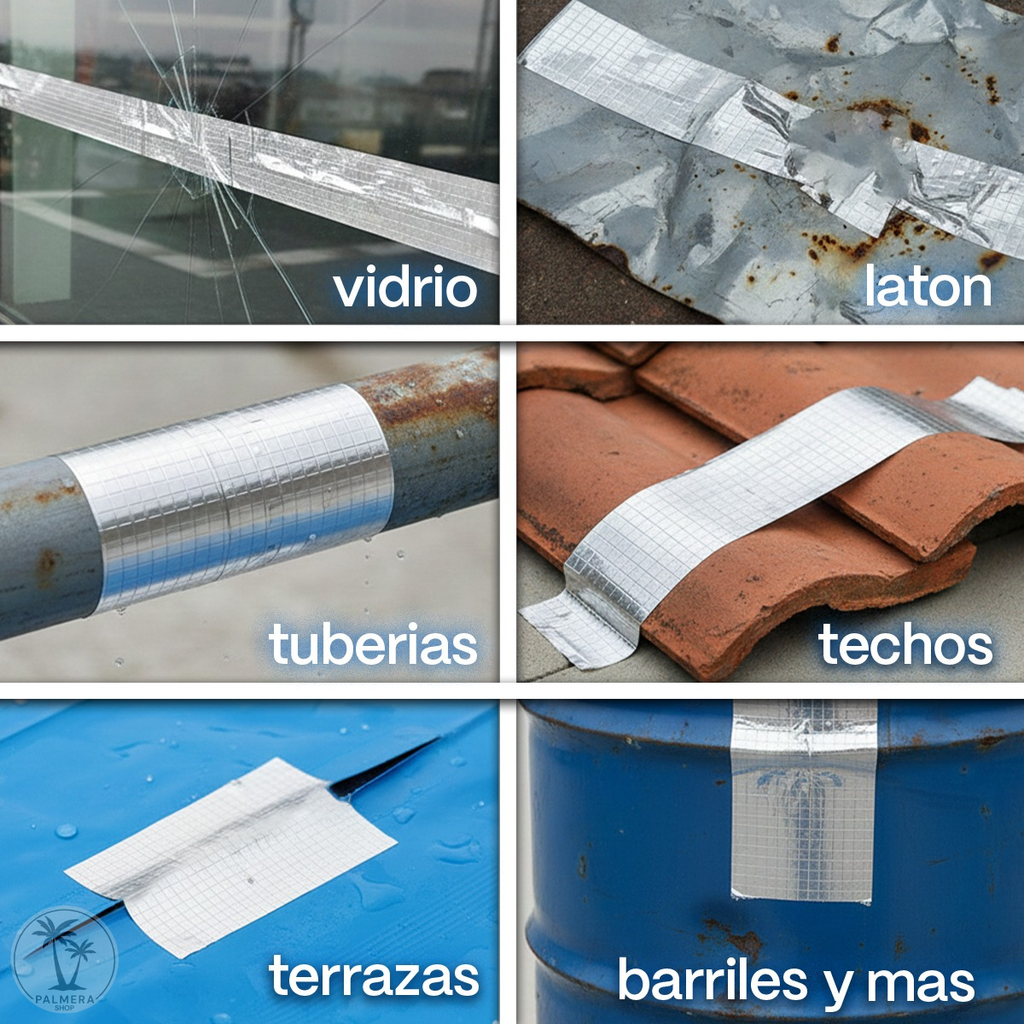 Cinta Adhesiva Tapa Reparar Gotera Impermeabilizante 5cm 10m