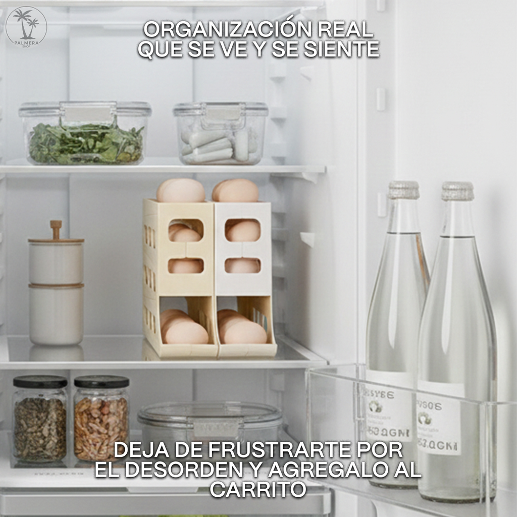 Huevera Organizador Cubeta Dispensador Porta Huevo Plastico