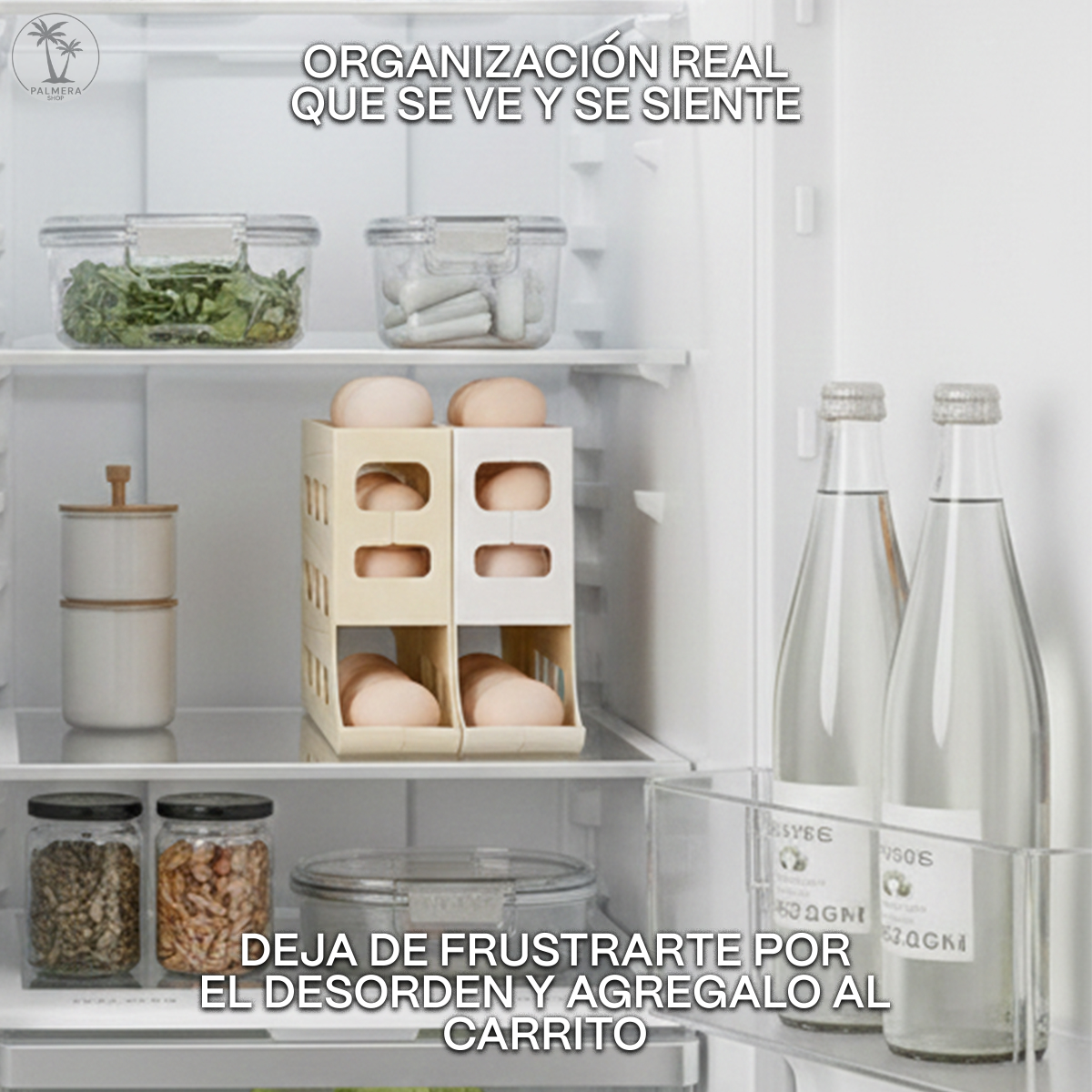 Huevera Organizador Cubeta Dispensador Porta Huevo Plastico