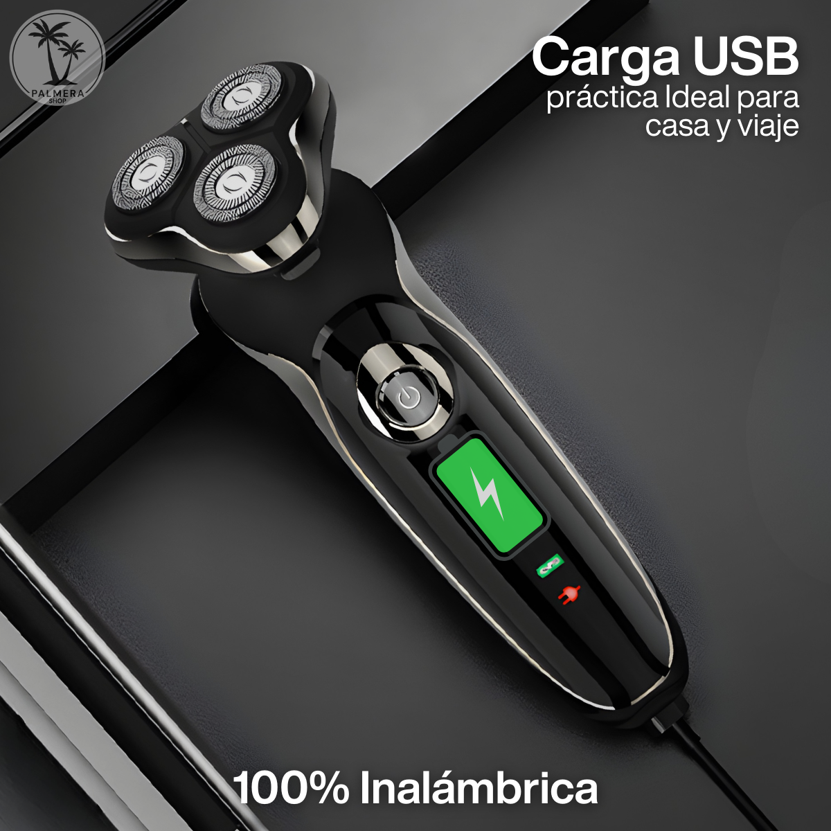 Maquina De Afeitar Hombre Inalambrica Afeitadoras Electricas Negro 110v