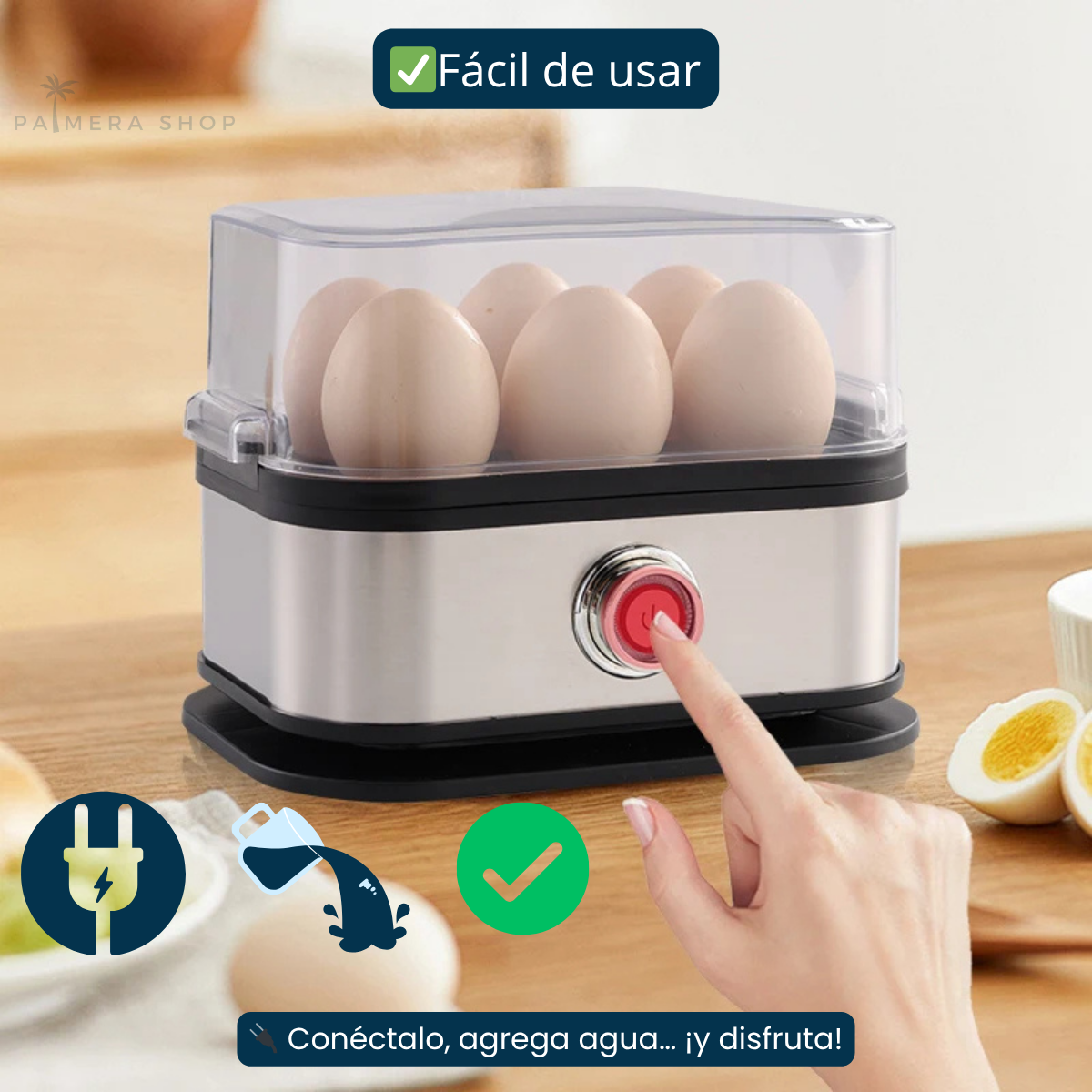Hervidor De Huevos Electrico Vaporera Para Cocinar Alimentos