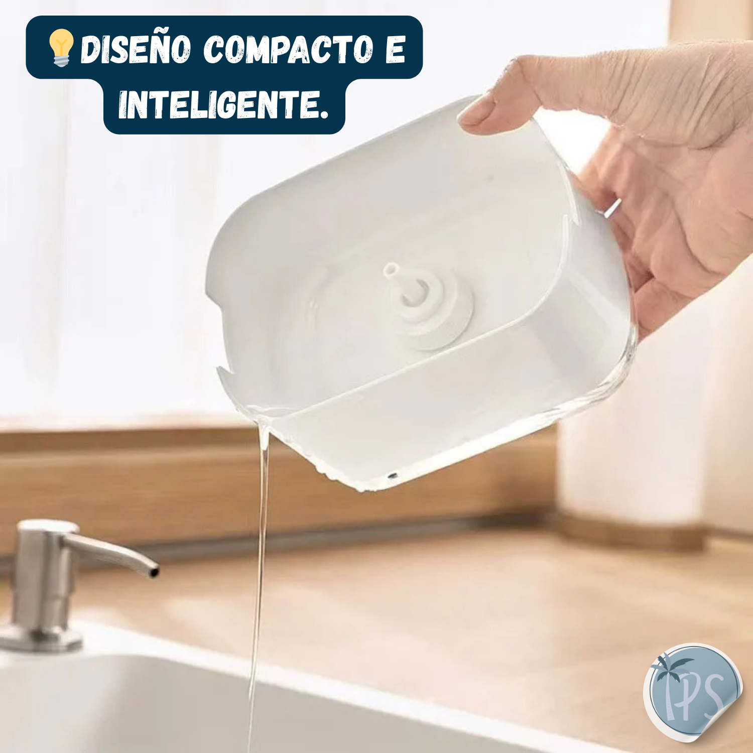 Dispensador Jabón Líquido WinCheers 369ml Con Esponja Manual Antideslizante
