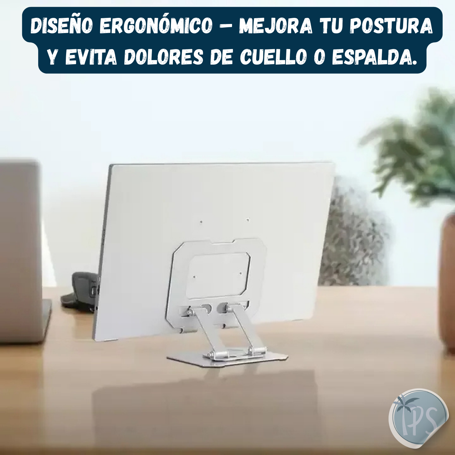 Soporte De Escritorio Para Tablets Celular Base Metalico Gris