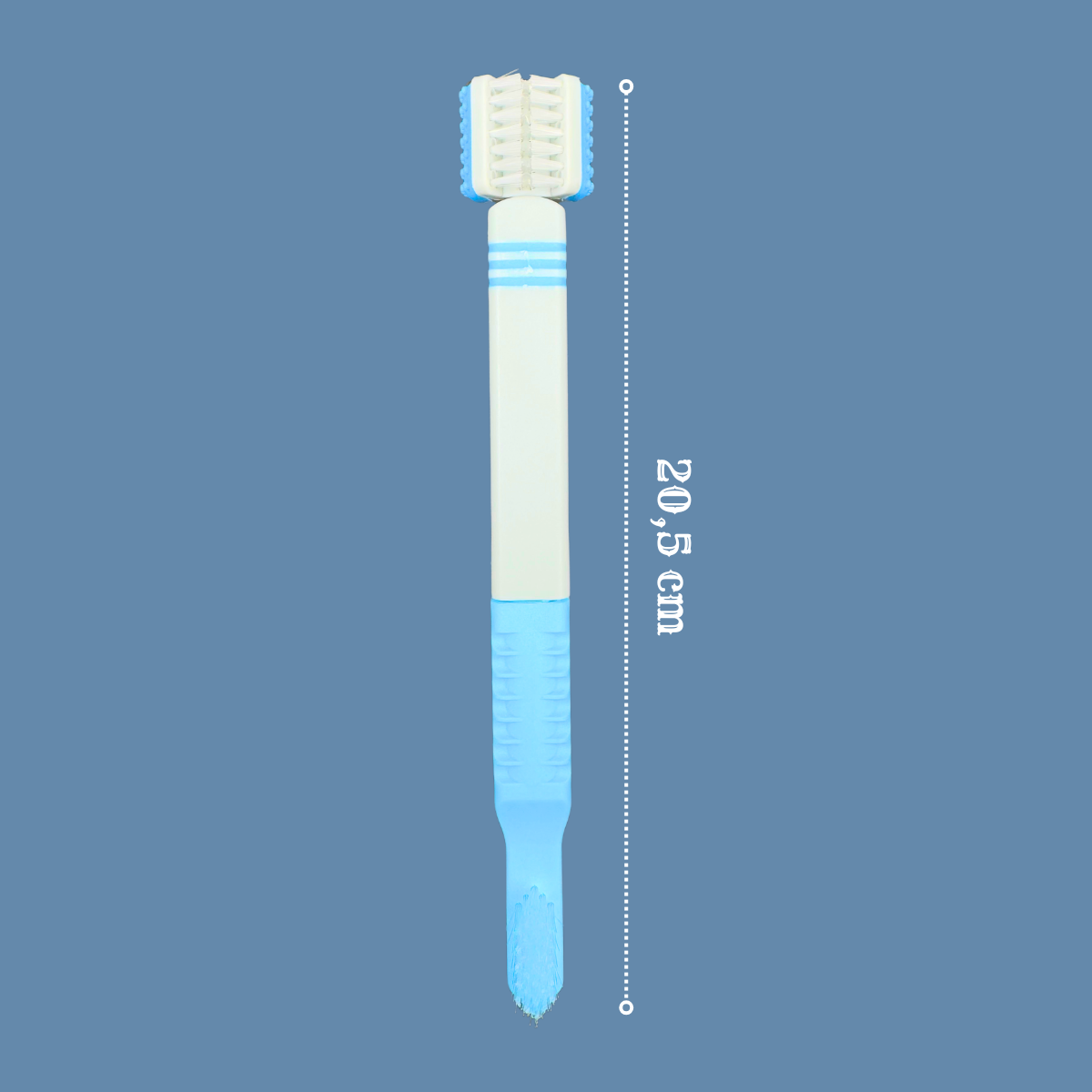 Cepillo De Dientes Para Mascota Limpiador Perro Gato Azul/gris