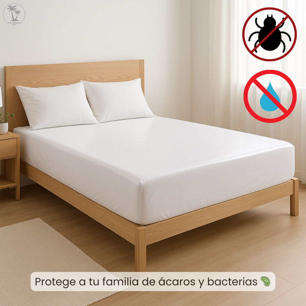 Forro Colchon Protector De Colchón Impermeable Semidoble + F Blanco Impermeable Semidoble 190x120 cm