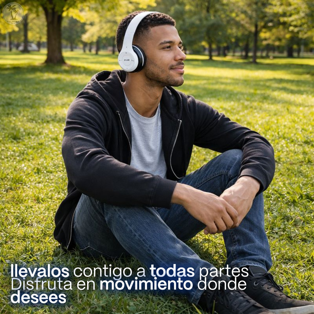 Audifonos Bluetooth Diadema Con Micrófono Auriculares Negro