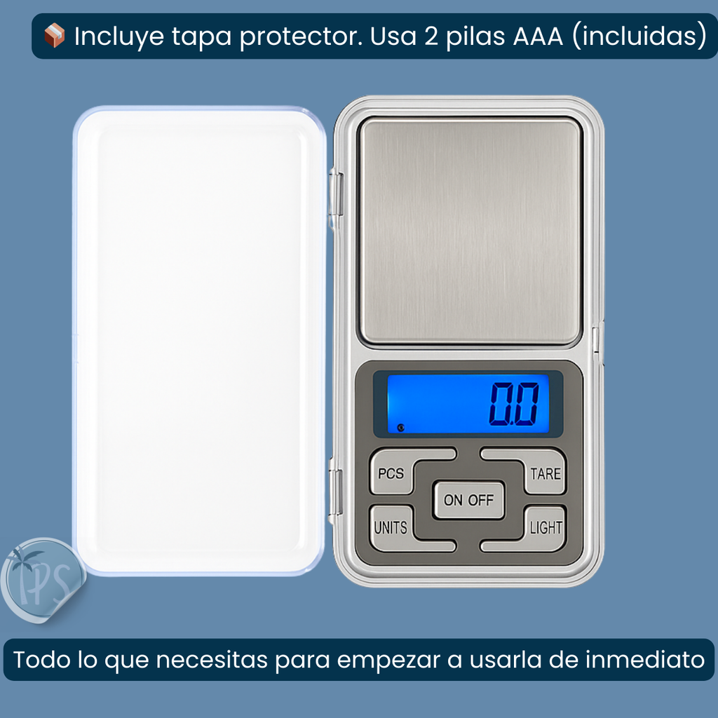 Gramera Balanza Para Miligramos Digital Bascula De Cocina Gris 500 G