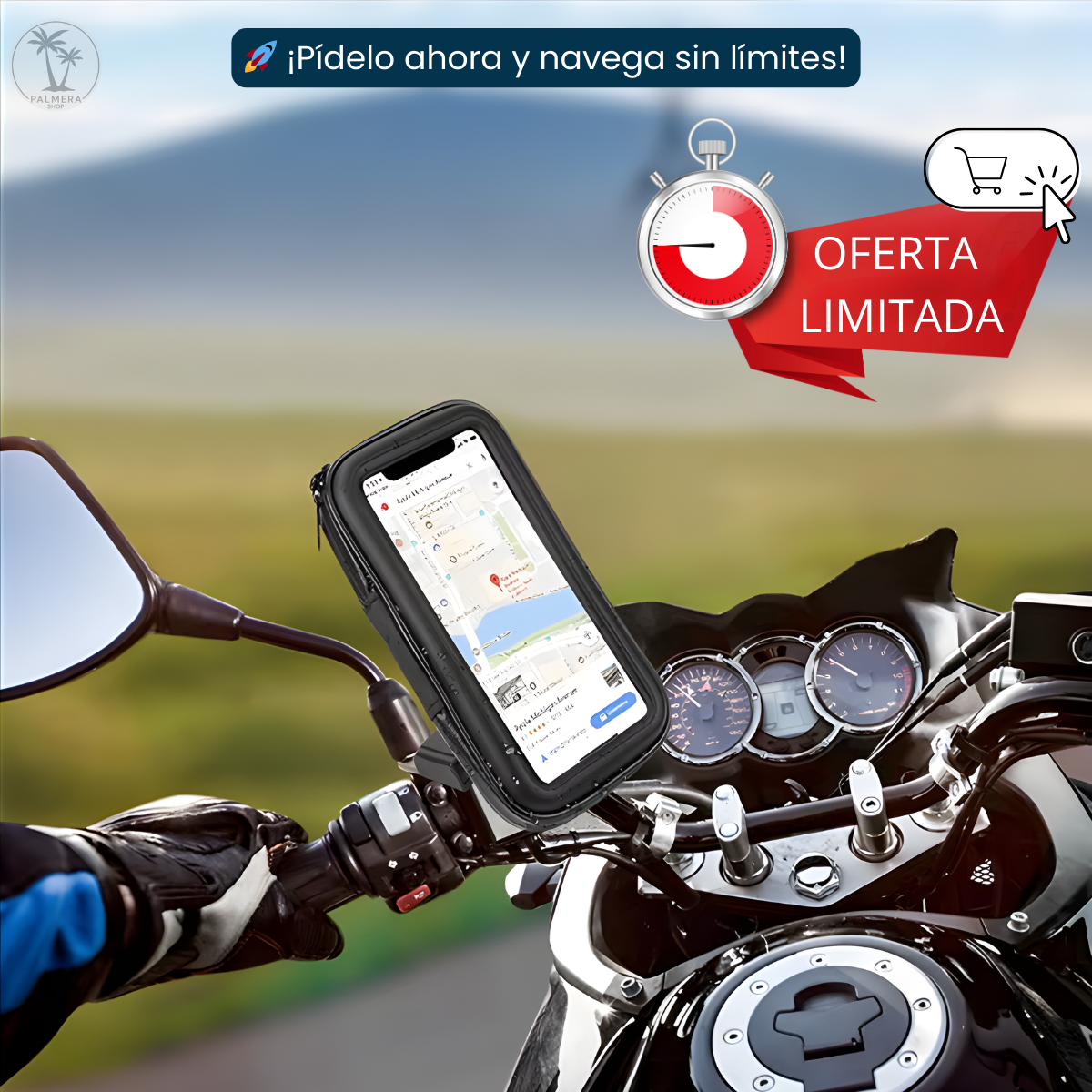 Soporte De Celular Para Moto Estuche Bicicleta Impermeable