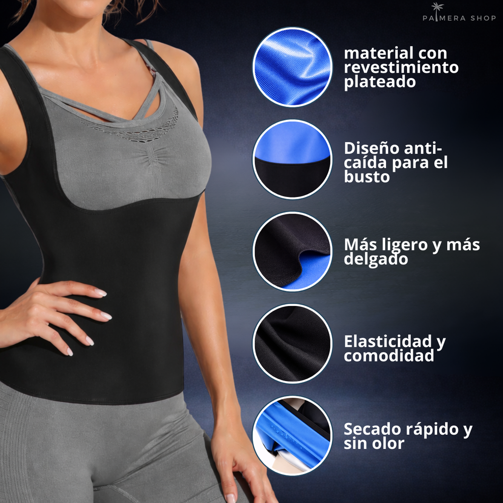 Fajas Termicas Reductoras Cinturilla Moldeadora Avispa Negro Para Mujer 2xl/3xl