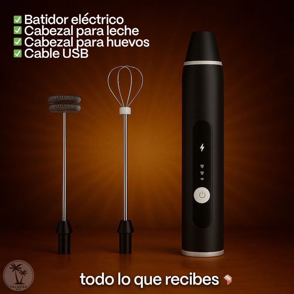 Batidor Eléctrico Portátil Mezclador Espumador De Leche Café