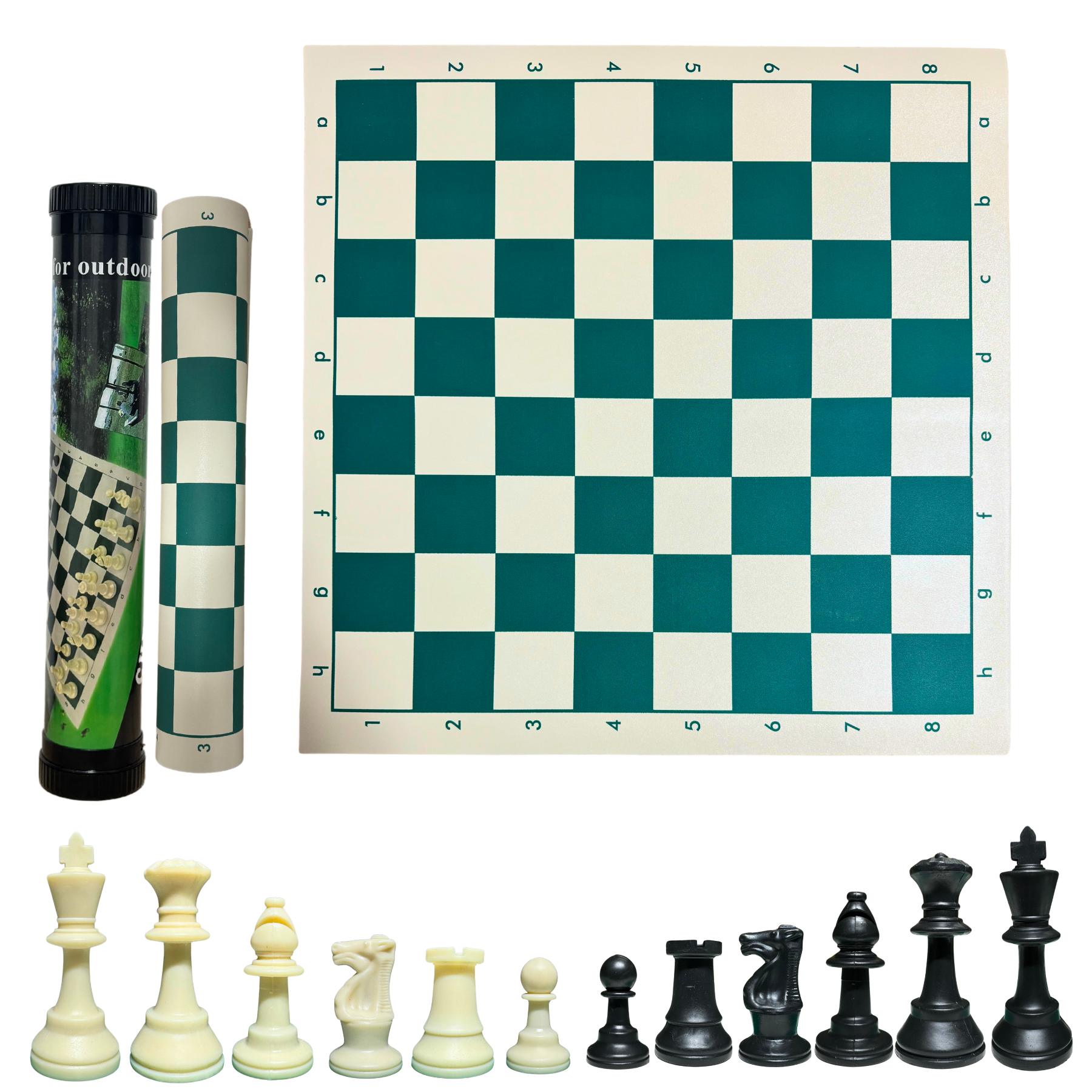 Ajedrez Enrollable Tablero De Lujo Profesional Tapete 35 Cm