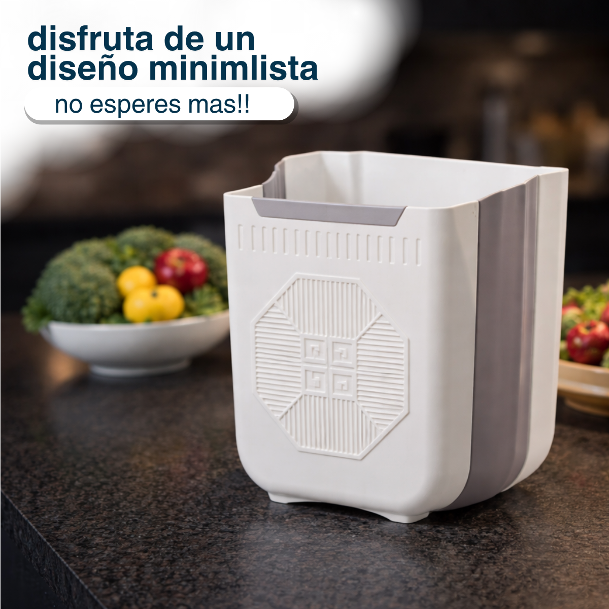 Caneca Basurero Bote Cocina Plegable Papelera Multiusos