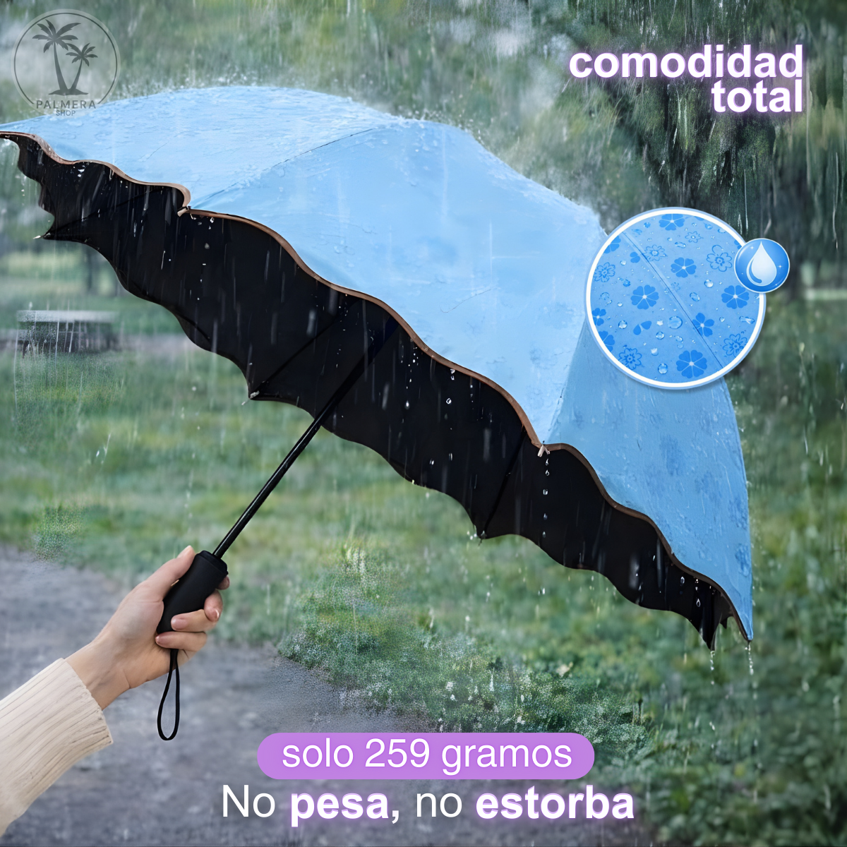 Paraguas Plegable Sombrillas Mujer Pequeña Con Proteccion Uv Morado