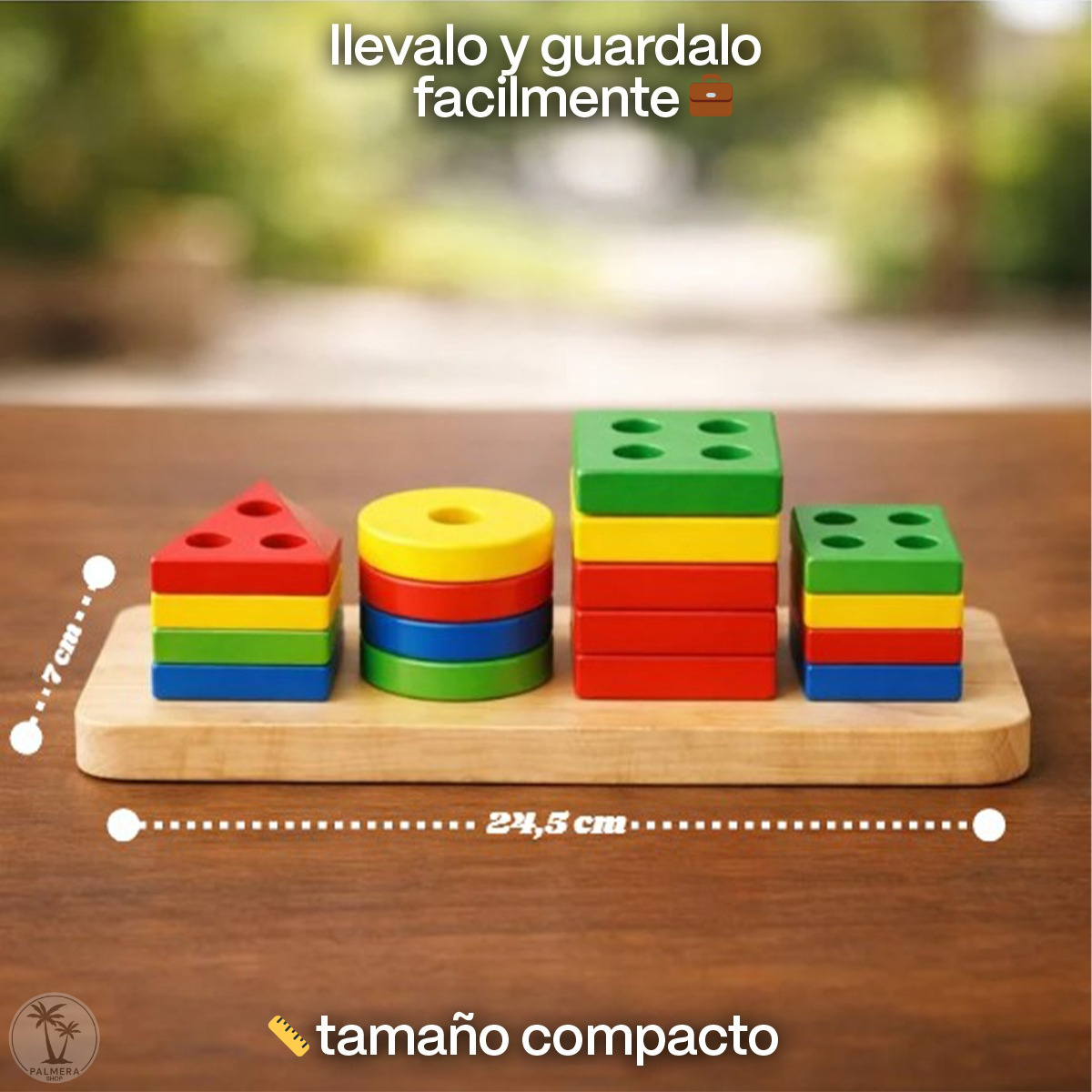Juegos Didacticos Montessori Para Encajar Torre De Figuras Multicolor