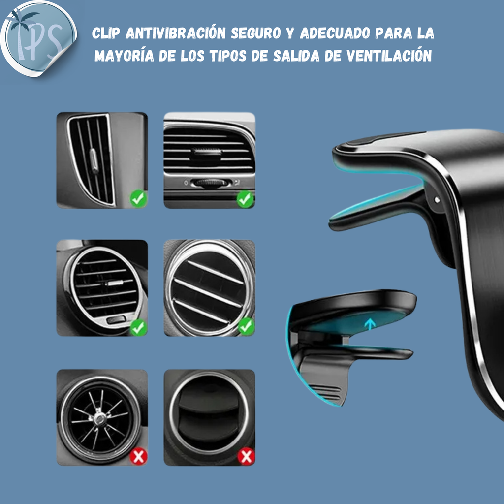 Soporte Iman Celular Carro Holders Bases Para Rejilla Aire