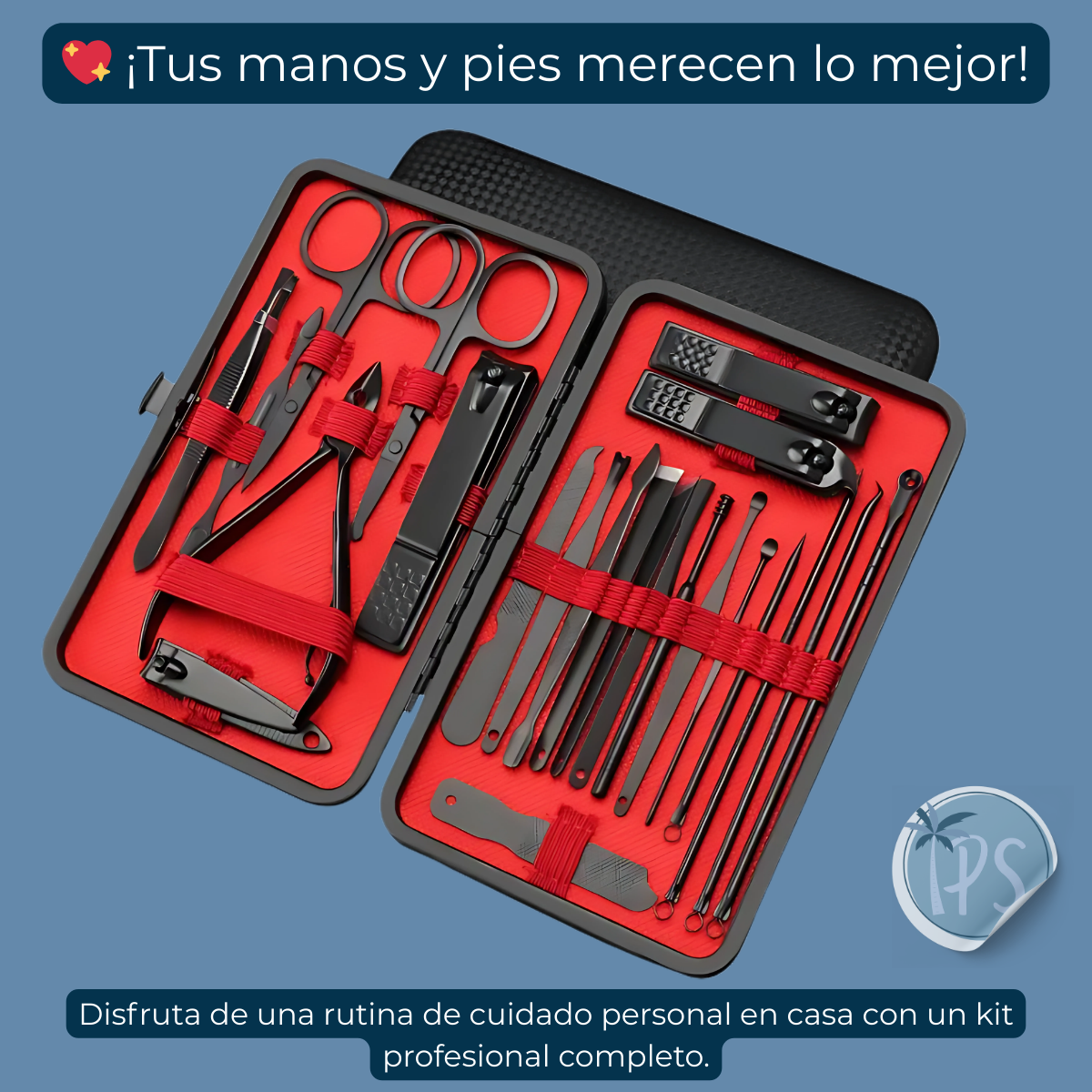 Kit Para Arreglo De Uñas Instrumentos Podologia Pedicure Kit Manicure Pedicure Negro