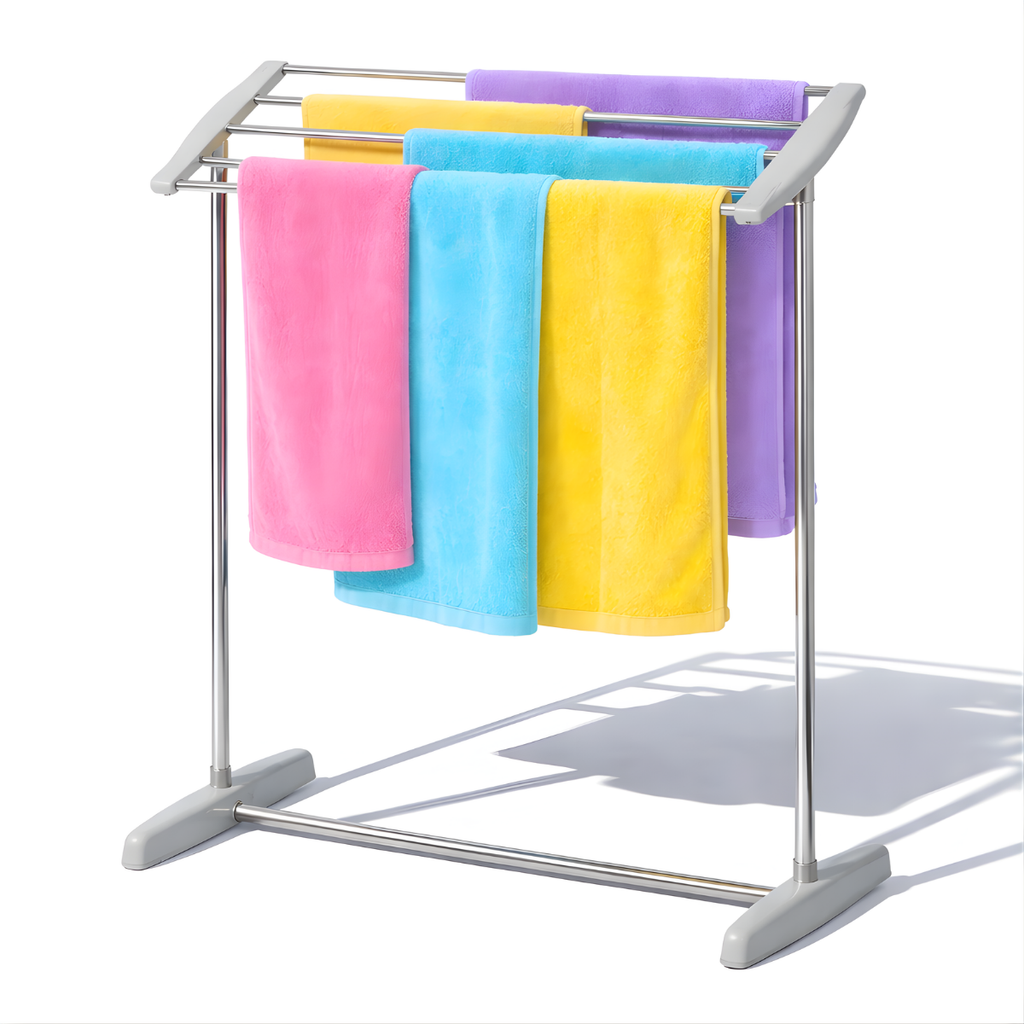 Tendedero Piso Ropa Plegable Colgadores Soporte Apartamento Gris